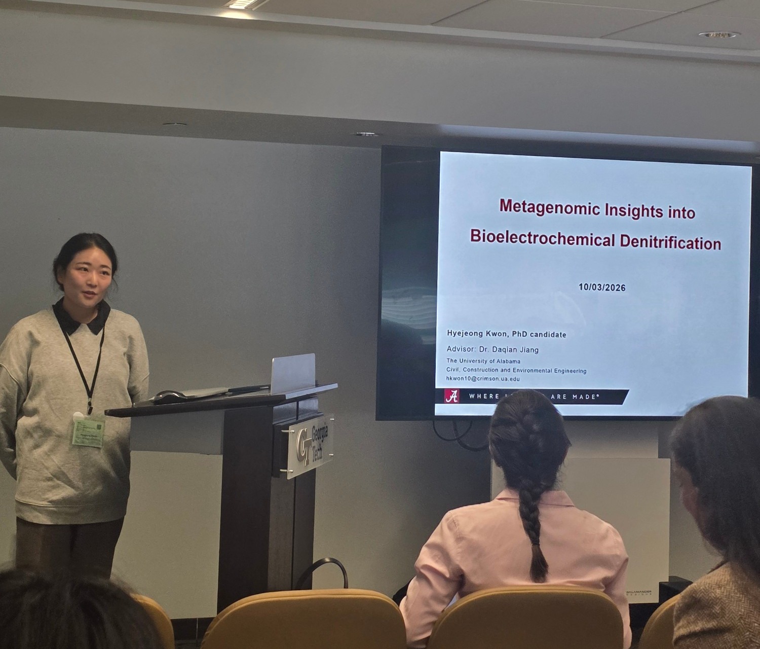 Hyejeong Kwon presenting at SE3 2026